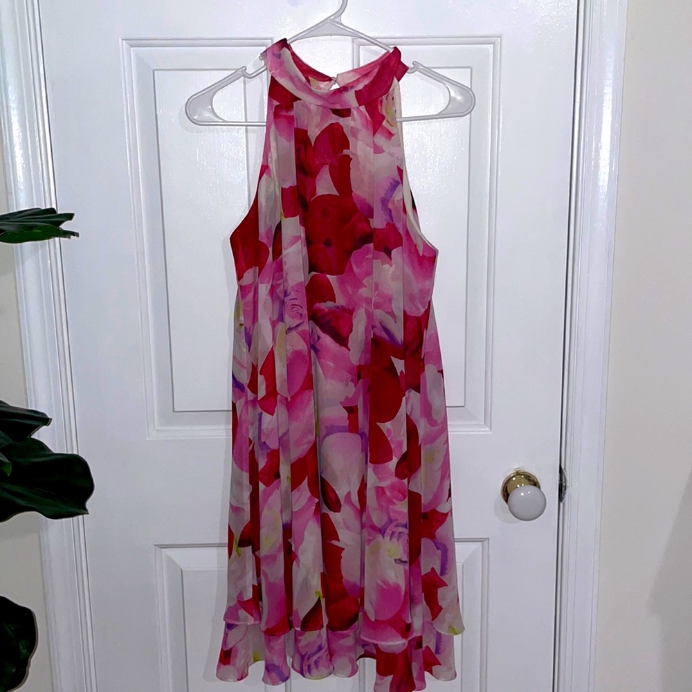 Cute Floral Halterneck Dress